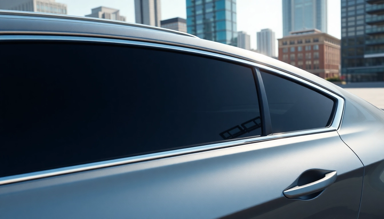 Apply ceramic window tint to a modern vehicle showcasing its smooth appearance and sleek design.