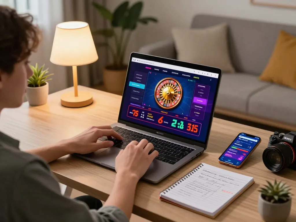 Engaging in strategic gameplay on a casino app at home, kjc kjc gaming experience.