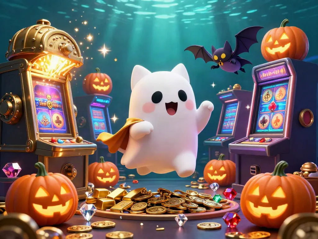 Play thrilling games at mafia casinò, featuring ghostly characters and vibrant casino treasures.