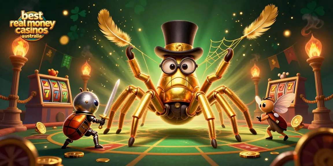 Engage with the best real money casinos Australia through an exciting 3D casino illustration.
