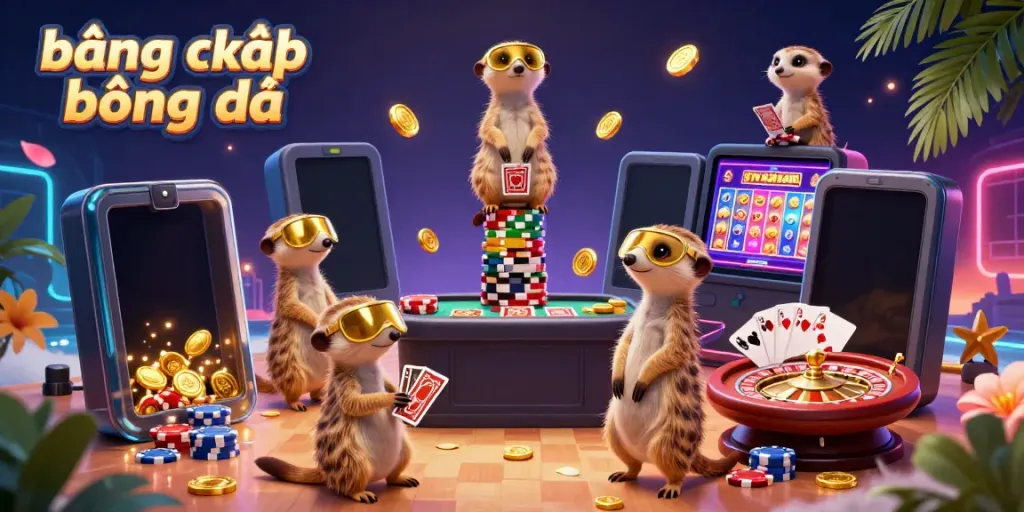 Watch the lively meerkats of bảng xếp hạng bóng đá manage a dynamic casino with vibrant games and gold coins.