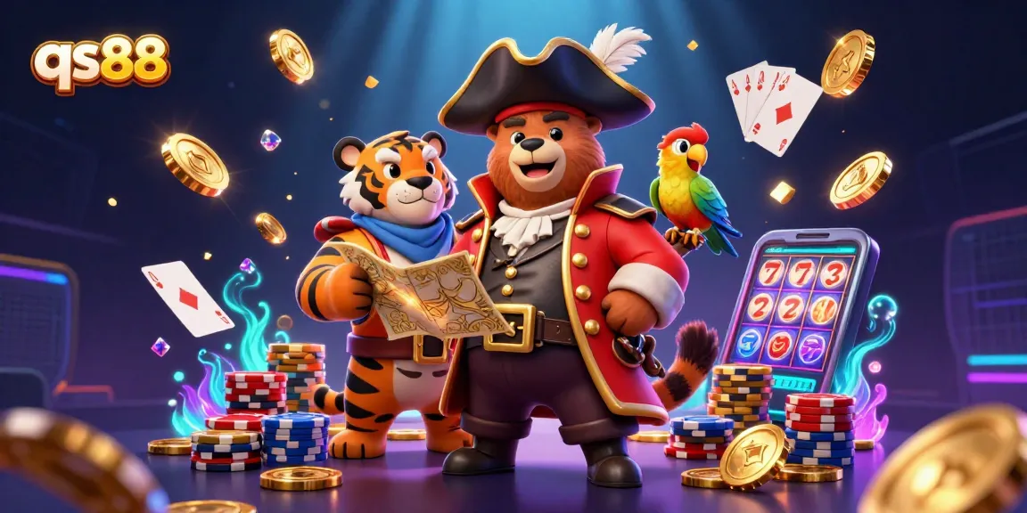 Experience winning moments at qs88 with golden coins, vibrant poker chips, and thrilling games.
