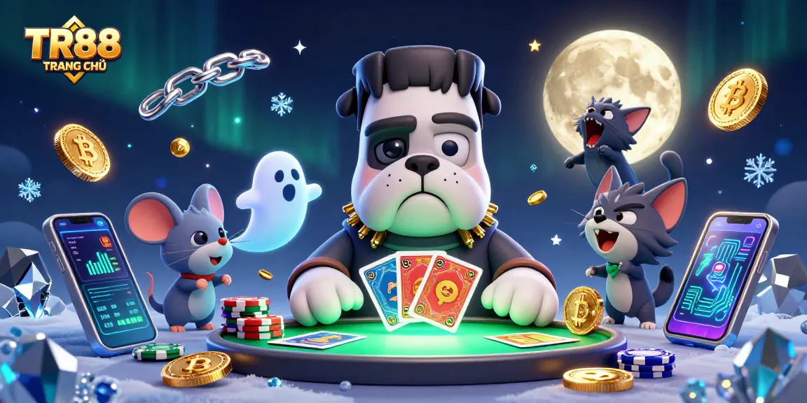Engage in thrilling casino gameplay at TR88 TRANG CHỦ with vibrant characters and dynamic elements.