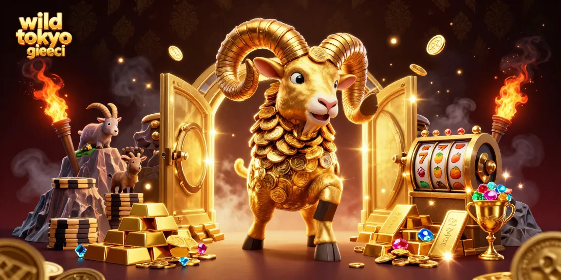 Gioca ai wild tokyo giochi con una scena di slot avvolta in oro e tesori.