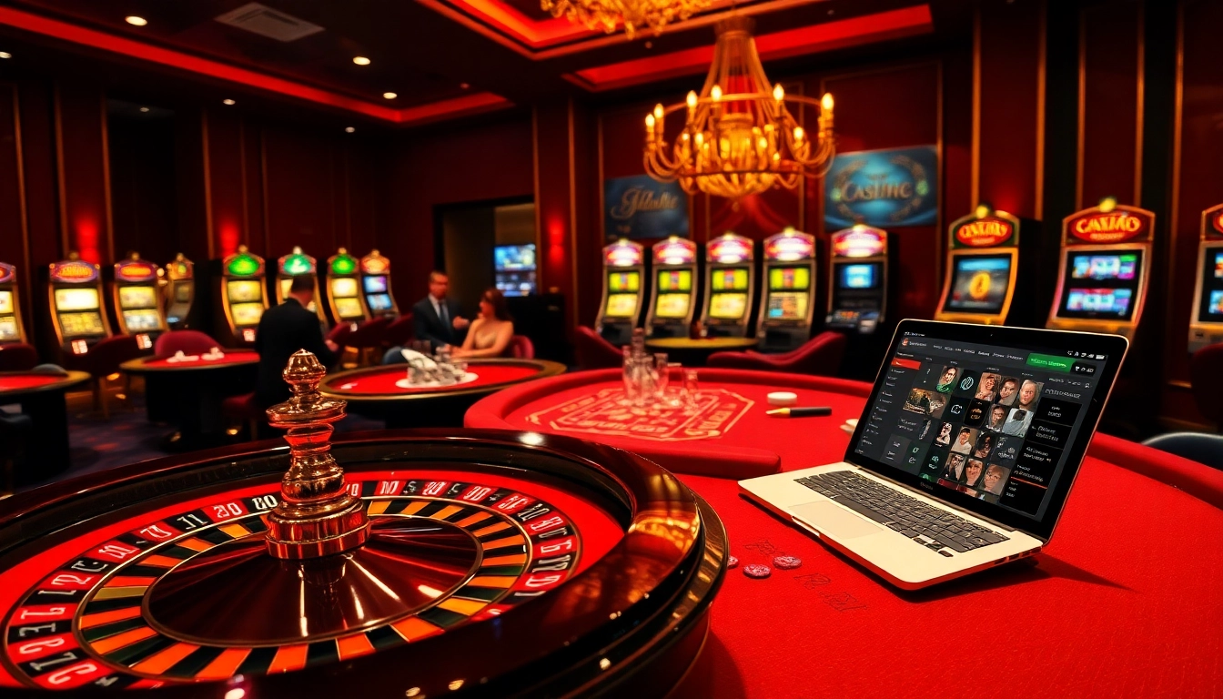 Experience the thrill of gaming at https://789winab.com/ with a luxurious casino setting featuring roulette and high-stakes poker.